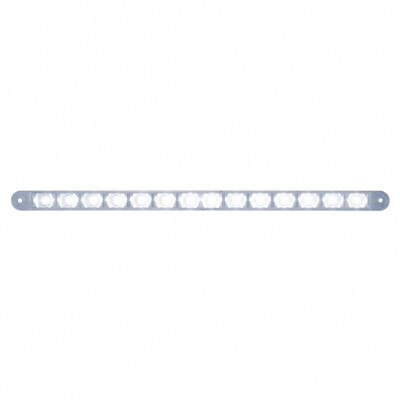 14 LED 12" Auxiliary Strip Light - White LED/Clear Lens (Bulk)