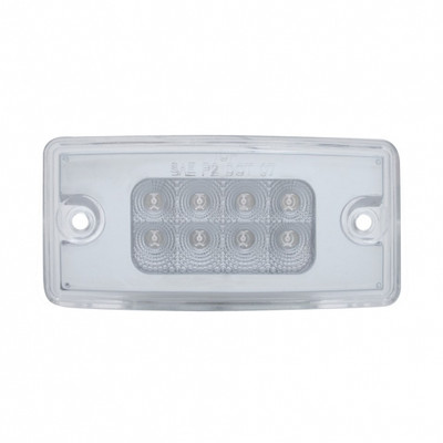 8 LED Reflector Cab Light For Freightliner Century (1996-2011) And Columbia (2001-2017) - Amber LED/Clear Lens