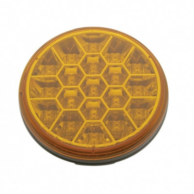 19 LED 4" Reflector Turn Signal Light - Amber LED/Amber Lens