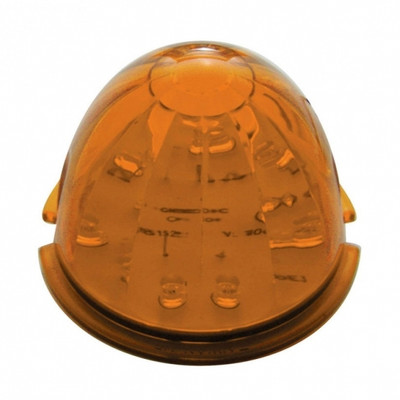 17 LED Dual Function Watermelon Cab Light - Amber LED/Amber Lens (Bulk)