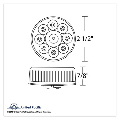 9 LED 2-1/2" Round Pure Reflector Light Kit (Clearance/Marker) - Amber LED/Amber Lens 9 LED 2-1/2" Round Pure Reflector Light Kit (Clearance/Marker) - Amber LED/Amber Lens