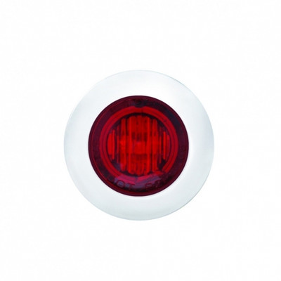 3 LED Mini Light With Bezel (Clearance/Marker) - Red LED/Red Lens