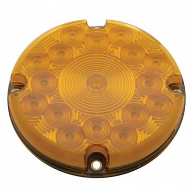 17 LED 7" Turn Signal Light - Amber LED/Amber Lens (Bulk)