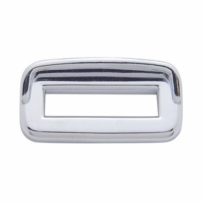 Chrome Plastic Toggle Switch Label Cover With Visor For 2002+ Peterbilt (Card Of 6)