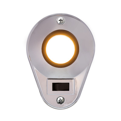 Chrome Plastic Teardrop Style Dome Light Cover For Kenworth T600/T660/T800/W900