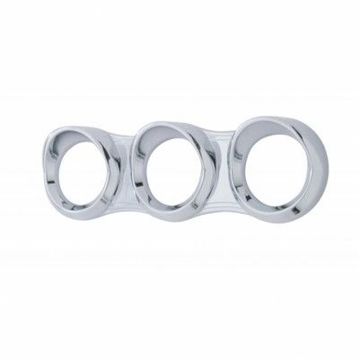 3 Gauge Cluster Cover With Visor For 2006+ Peterbilt - Horizontal