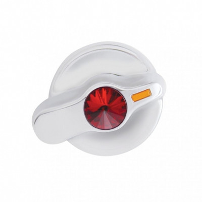 Signature Series A/C Control Knob With Color Crystal For International Trucks - Red Crystal