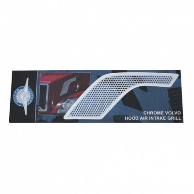 Chrome Hood Air Intake Grille For 2003-2017 Volvo VN/VNL - Driver