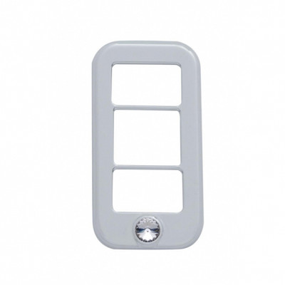 Rocker Switch Cover With 3 Openings & Clear Crystal For Freightliner (3 Pack)