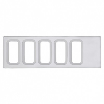 Chrome Plastic Dash Switch Panel Cover For International - 5 Openings