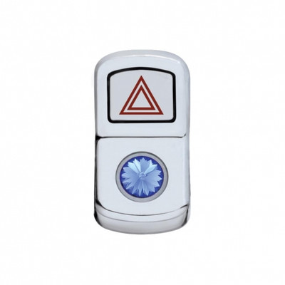 "Hazard" Rocker Switch Cover With Blue Diamond