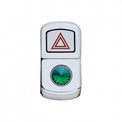 "Hazard" Rocker Switch Cover With Green Diamond