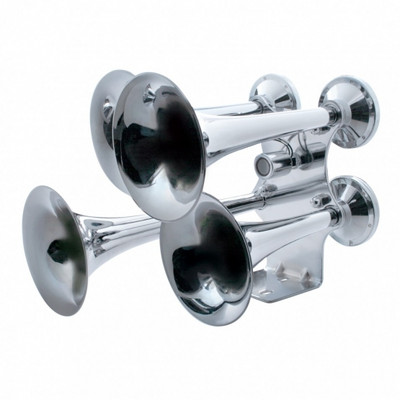 4 Trumpets Air Powered Chrome Train Horn