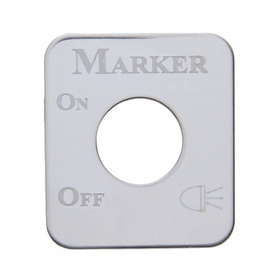 Kenworth Stainless Switch Plate - Marker Light