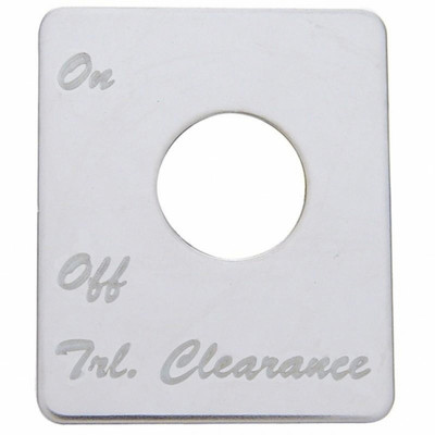 Peterbilt Stainless Switch Plate - Trailer Clearance