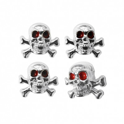 Chrome Skull Valve Caps (Set of 4)
