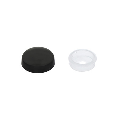 Black Plastic Snap-On Cap #6/#8 Screws (Bulk)