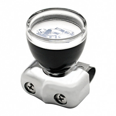 Black Steering Wheel Spinner With Clear Removable Top (Bulk)