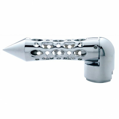 Chrome "Daytona" 13/15/18 Speed Spike Gearshift Knob With Adapter - Horizontal