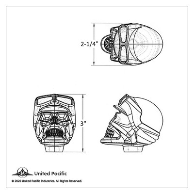 Chrome Skull Biker Thread-on Shift Knob (Bulk)