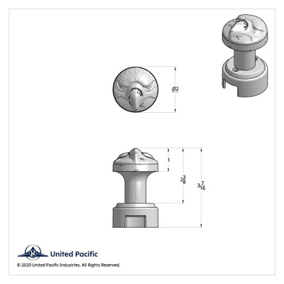 Chrome Eagle 13/15/18 Speed Thread-on Gearshift Knob With Adapter