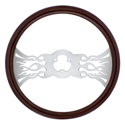 18" Wood Steering Wheel - Inferno