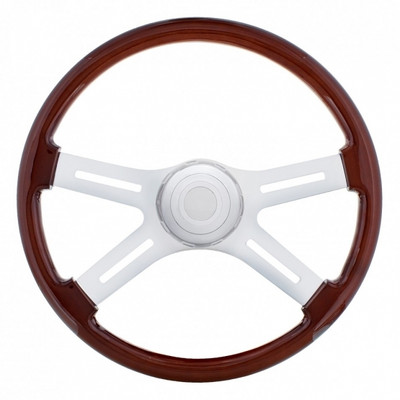 18" 4 Spoke Steering Wheel With Hub & Horn Kit - International