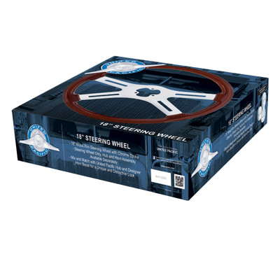 18" Chrome Flame Steering Wheel