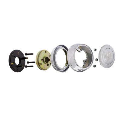 Chrome Steering Wheel Hub & Horn Button Kit For 1997-2001 Kenworth Trucks