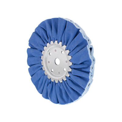 6" Blue Treated Airway Buff - 5/8" & 1/2" Arbor