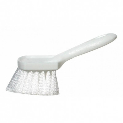 4" White Scrub Brush With Handle