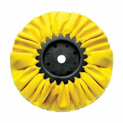 8" Yellow Treated Airway Buff - 3/4" Arbor