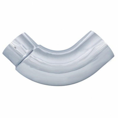 Chrome 90 Degree Exhaust Elbow, Reduce 6" O.D. To 5" I.D. - 13" X 13"