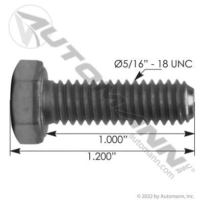 Cap Screw 5/16 -18in X 1in GR5