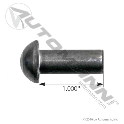 Steel Rivet Round Head 3/8in X 1in 50 pk