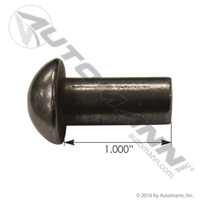Steel Rivet Round Head 7/16in X 1in 50pk