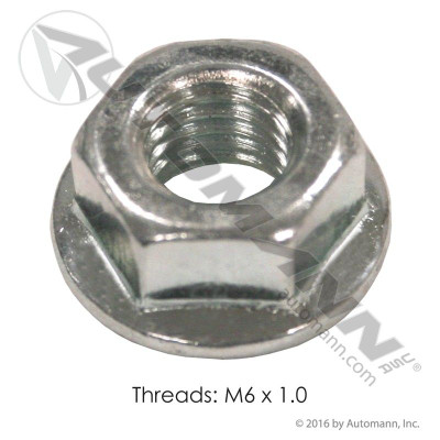 Flanged Lock Nut 6mm X 1.0 Pitch