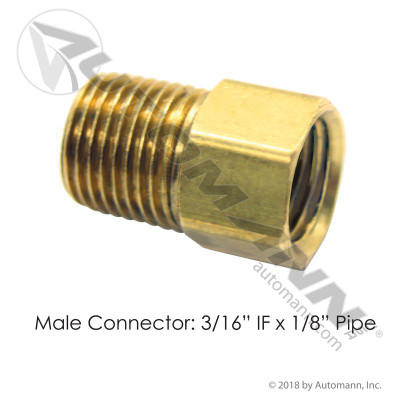 Male Connector 3/16in IF x 1/8in Pipe