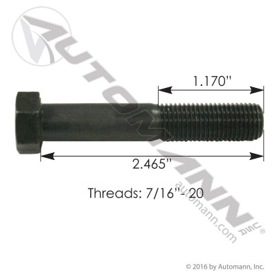 Cap Screw 7/16in-20 X 2-1/2in GR8