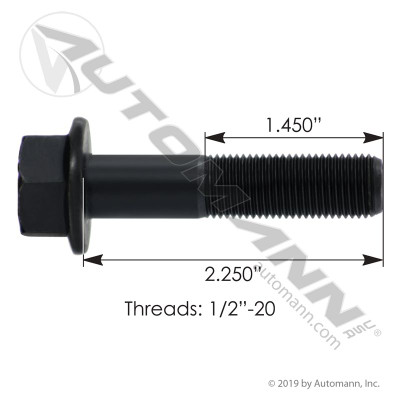 Flange Bolt 1/2in X 2-1/4in GR8