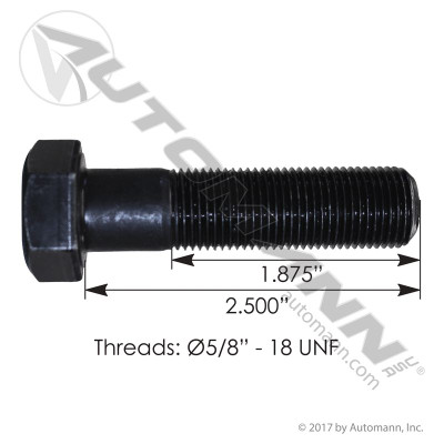 Cap Screw 5/8in-18 X 2-1/2in GR8