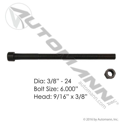 Center Bolt 3/8in X 6in