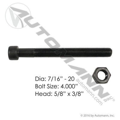 Center Bolt 7/16in X 4in