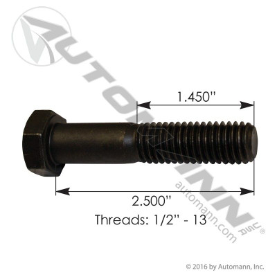 Cap Screw 1/2in X 2-1/2in GR8