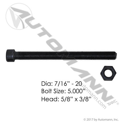 FT Center Bolt 7/16in X 5in with nut