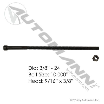 Center Bolt 3/8in X 10in