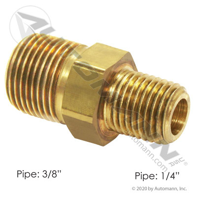 Hex Nipple 3/8NPT x 1/4NPT