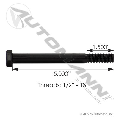 Cap Screw 1/2in-13 X 5in GR8