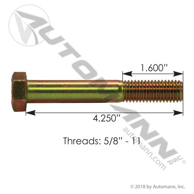 Cap Screw 5/8inX4-1/4in GR8