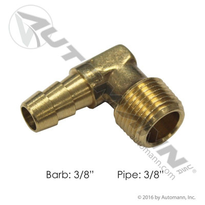 Male Elbow 3/8in Barb X 3/8in Pipe